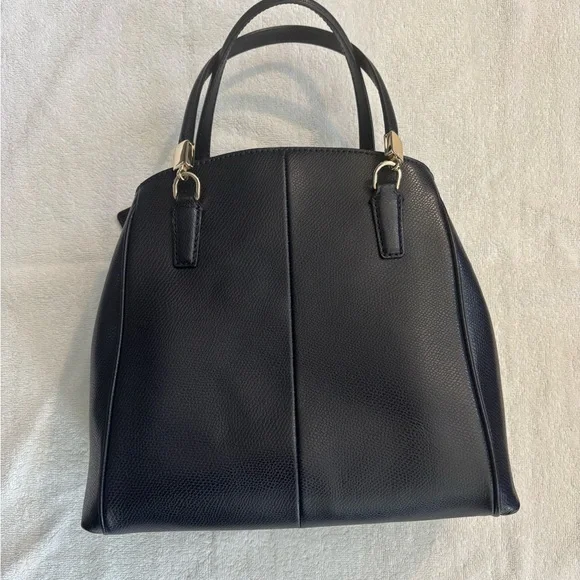 Coach Navy Leather Satchel - Picture 4 of 6